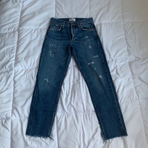 Agolde Jamie High Rise Classic Jeans In Lowdown
